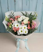 Букет цветов из:  Розы, Лизиантусы и Хризантемы в Мордвес