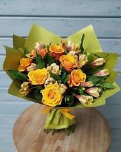 Букет цветов из:  Альстромерии и Розы в Мордвес