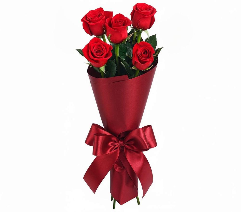 Букет 5 Красных роз Эдлесс Лав в Мордвес