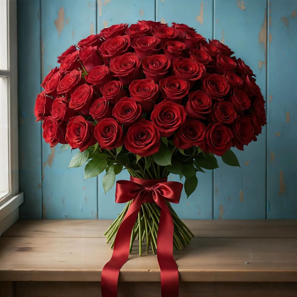 Букет Красные розы Блэк Меджик в Мордвес