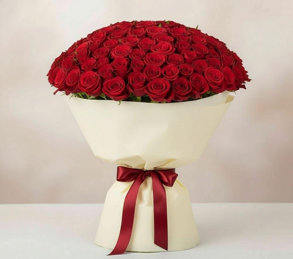 Букет 101 Красная роза Милано в Мордвес
