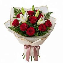 Букет цветов из:  Лилии и Розы в Мордвес