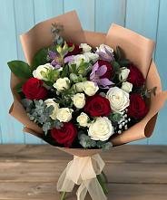 Букет цветов из:  Розы и Альстромерии #REPLACE_PRED# Мордвес