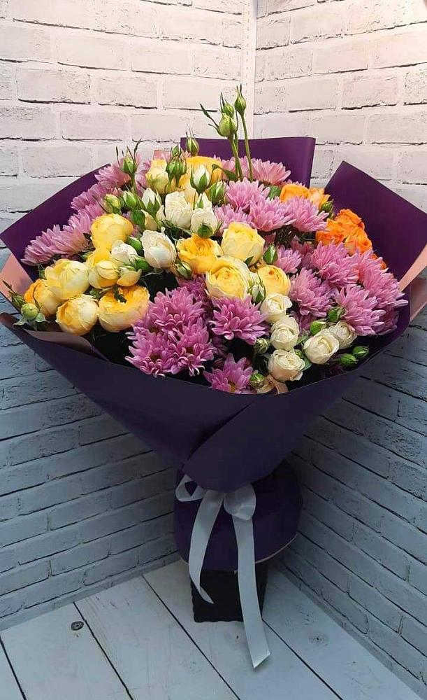 Букет цветов из: Хризантемы и Розы в Мордвес