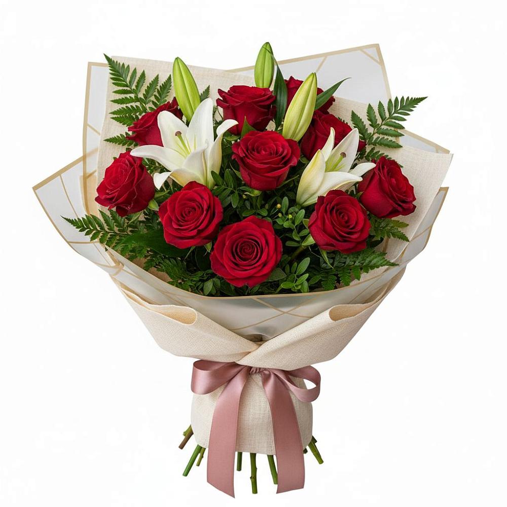 Букет цветов из: Лилии и Розы в Мордвес