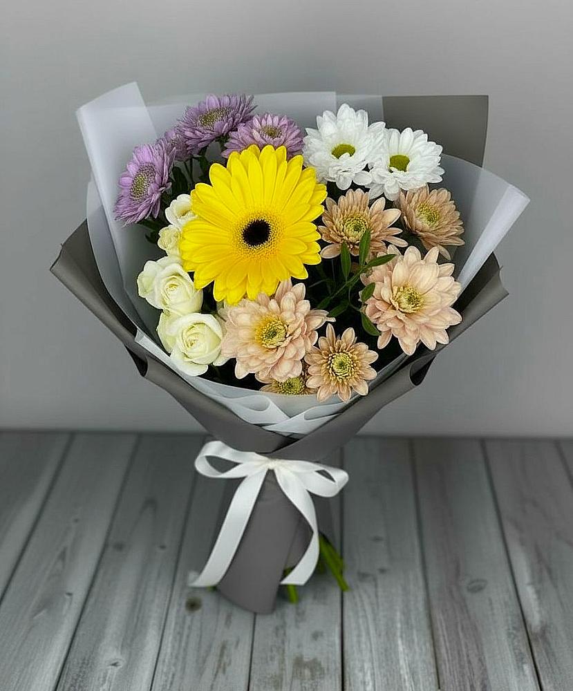Букет цветов из: Розы, Герберы и Хризантемы в Мордвес