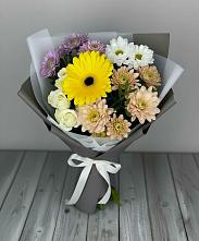 Букет цветов из:  Розы, Герберы и Хризантемы #REPLACE_PRED# Мордвес