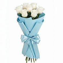 Букет 7 белых роз Проуд в Мордвес