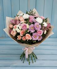 Букет цветов из:  Хризантемы, Розы и Альстромерии #REPLACE_PRED# Мордвес