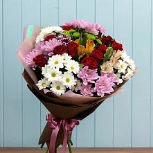 Букет цветов из:  Розы, Хризантемы и Альстромерии #REPLACE_PRED# Мордвес