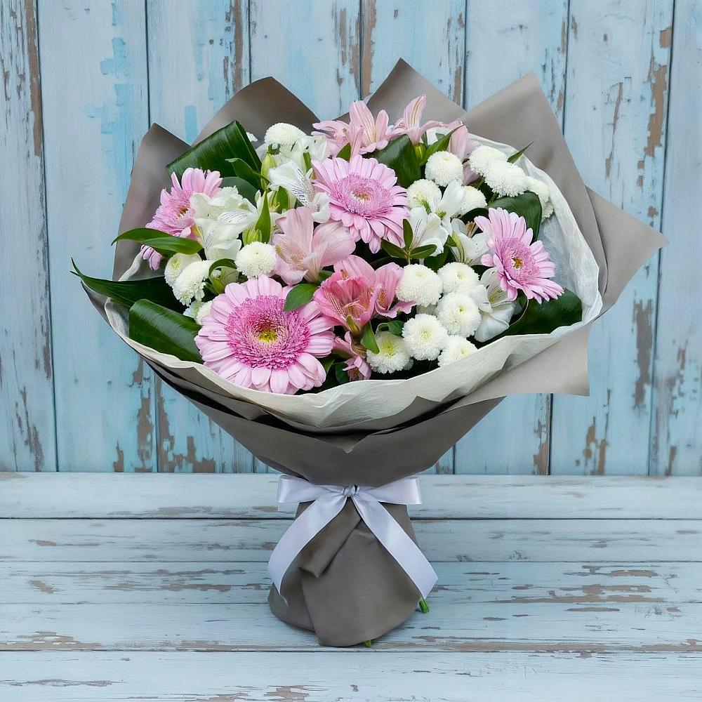 Букет цветов из: Герберы, Альстромерии и Хризантемы в Мордвес