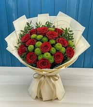 Букет цветов из:  Розы и Хризантемы #REPLACE_PRED# Мордвес