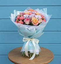 Букет цветов из:  Хризантемы и Розы в Мордвес