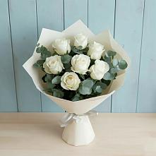 Букет Белые розы в Эвкалипте #REPLACE_PRED# Мордвес