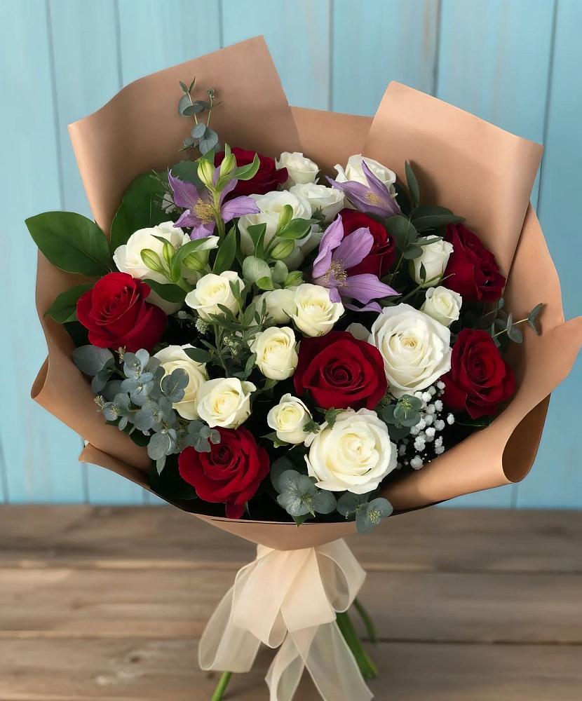 Букет цветов из: Розы и Альстромерии в Мордвес