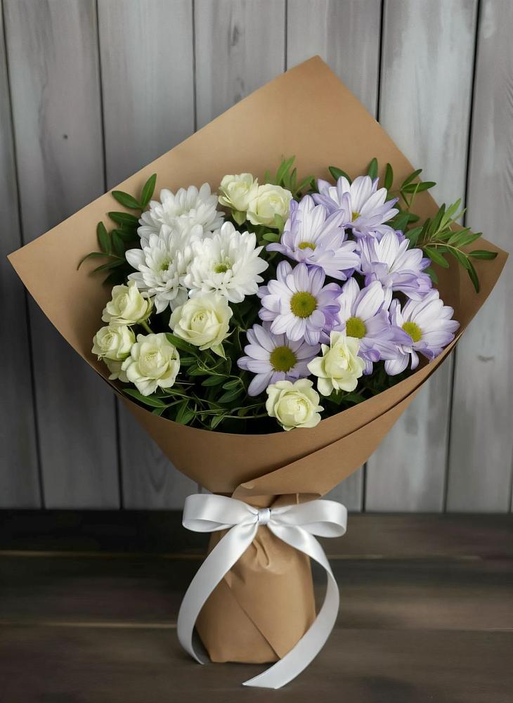 Букет цветов из: Хризантемы и Розы в Мордвес
