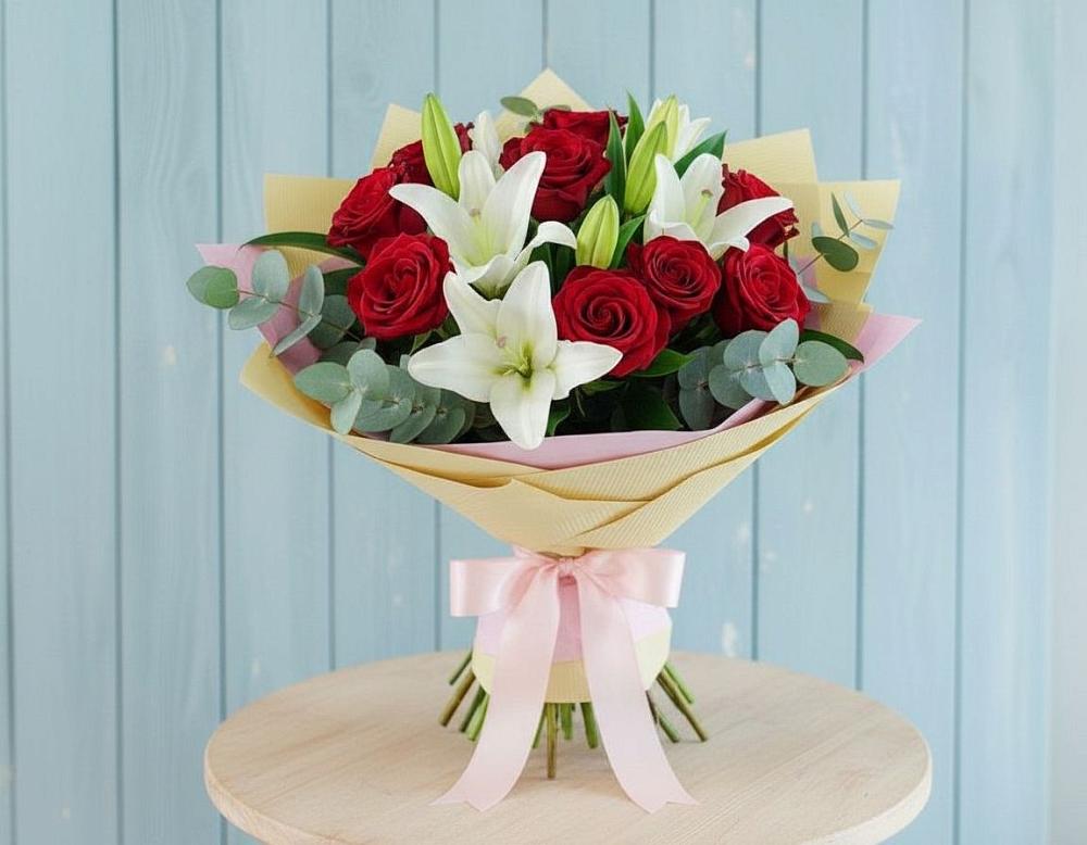 Букет цветов из: Лилии и Розы в Мордвес